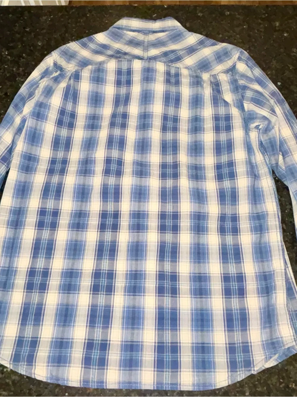 The North Face Light Blue & White Plaid Button-Down Shirt